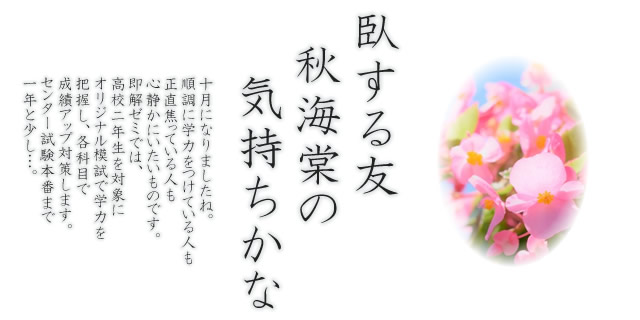 臥する友 秋海棠の 気持ちかな