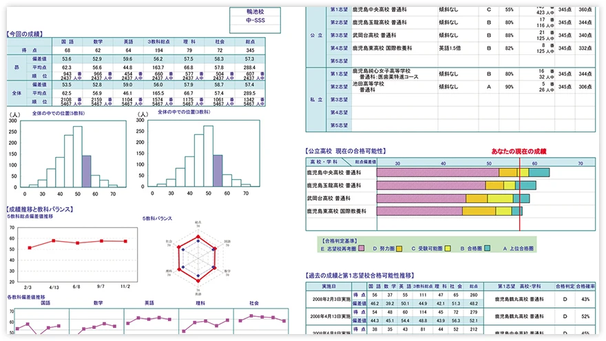 くわしい分析「個人成績表」